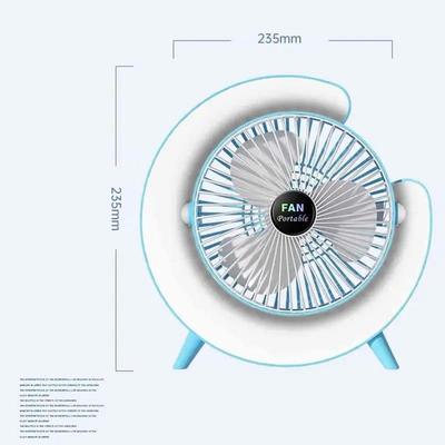 RGB Desktop Fan with 180° Swing Head – Lightweight ABS Plastic Portable Cooling Fan - Image 2