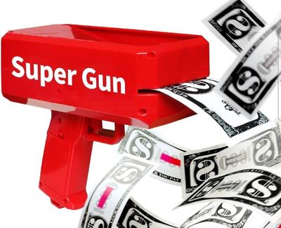 Super Money Gun Red Toy for Kids & Adults | Battery Operated Money Shooting Gun | Party & Wedding Fun Toy - Image 4