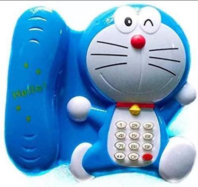 Doraemon Telephone Toy for Kids – Blue Educational Musical Learning Phone
