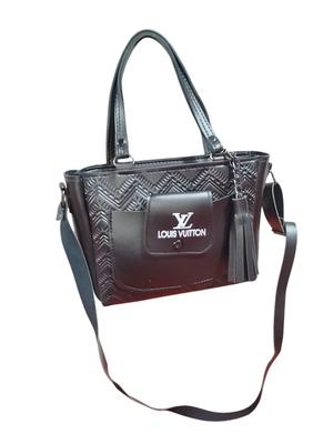 Rexine Textured Tote Bag with Louis Vuitton – Premium Women's Designer Handbag for Office & Daily Use in Pakistan - Image 6