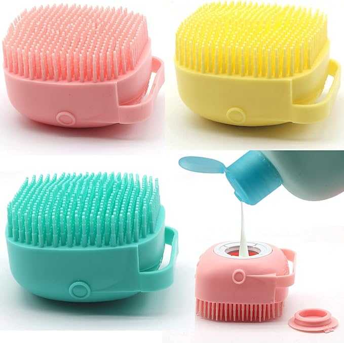 Silicone Bath Brush โ Soft Exfoliating Body Scrubber with Gentle Massage, Box Packed - Image 3