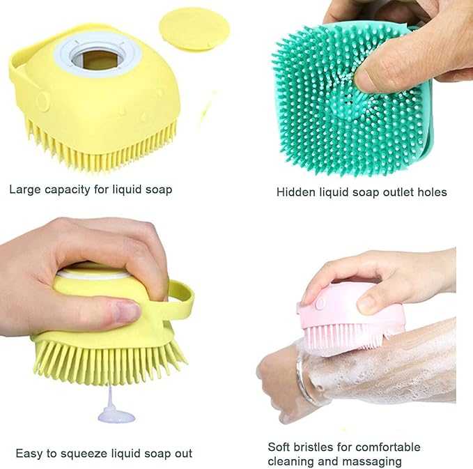 Silicone Bath Brush โ Soft Exfoliating Body Scrubber with Gentle Massage, Box Packed - Image 2
