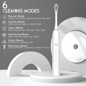Ultrasonic Sonic Electric Toothbrush – USB Rechargeable & Washable Electric Toothbrush for Whitening & Oral Care