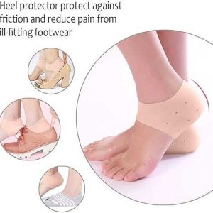 Silicone Half-Heel Socks – Anti-Crack Gel Heel Sleeves for Dry, Rough & Cracked Feet