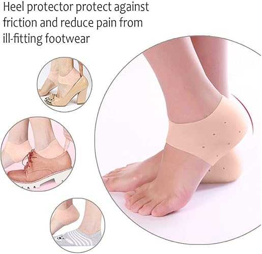 Silicone Half-Heel Socks โ Anti-Crack Gel Heel Sleeves for Dry, Rough & Cracked Feet