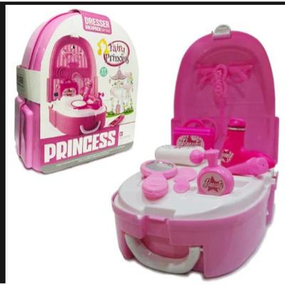 Pink Dresser Playset for Girls 1-5 Years | Kids Pretend Makeup & Dressing Toy Set - Image 2