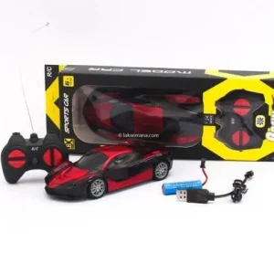 RC Car for Kids with Remote & Battery Red Black Remote Control Racing Car Rechargeable Toy