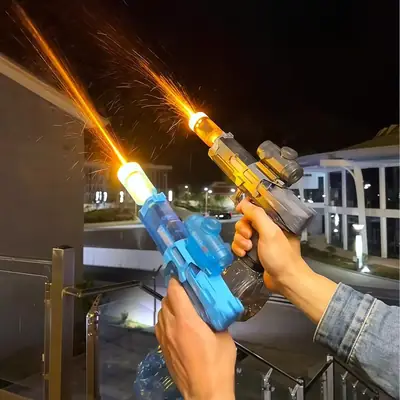 Electric Water Gun with LED Light Black Blue | Rechargeable Water Blaster for Kids & Adults - Image 2