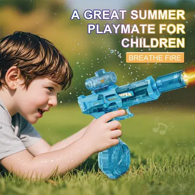 Electric Water Gun with LED Light Black Blue | Rechargeable Water Blaster for Kids & Adults - Image 5