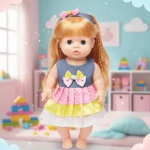 Baby Doll Happy Every Day with Feeding Bottle & Music | Musical Baby Feeding Doll Toy for Kids
