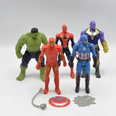 Avengers Endgame Super Hero Action Figure Toy Pack of 5 for Kids | Collectible Marvel Figures