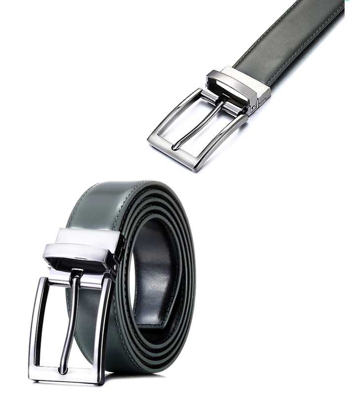 Black & Brown Double Sided Leather Belt - Image 2