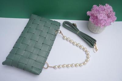 Green Braided PU Leather Handbag for Women – Elegant Ladies Shoulder Tote Bag for Office & Daily Use in Pakistan - Image 7