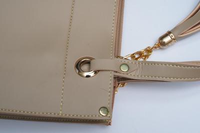 Beige PU Leather Handbag with Tassel & Wallet – Elegant Women's Designer Tote Bag for Office & Daily Use in Pakistan - Image 7