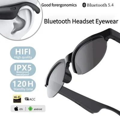 Intelligent Bluetooth Glasses Black – Long Range Wireless Audio Gaming Smart Glasses - Image 5