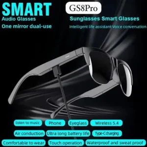 Intelligent Bluetooth Glasses Black – Long Range Wireless Audio Gaming Smart Glasses