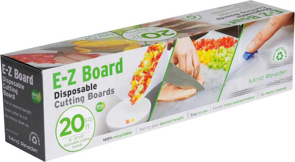 Disposable Cutting Board Mats with Sliding Cutter โ Flexible Chopping Sheets for Kitchen Food Preparation - Image 2