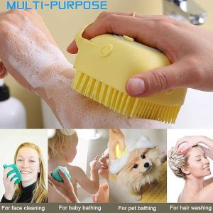 Silicone Bath Brush – Soft Exfoliating Body Scrubber with Gentle Massage, Box Packed