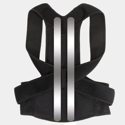 Men Adjustable Mesh Posture Corrector Belt Black – Breathable Back Support Shoulder Brace - Image 5