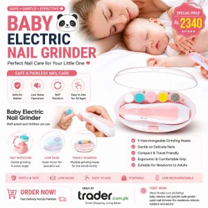 Baby Nail Trimmer Cell Operated – Safe Electric Nail File for Newborns, Infants & Toddlers