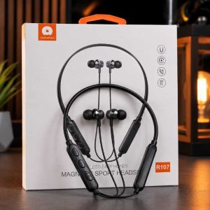 WUW R107 Magnetic Sport Headset Wireless Bluetooth Earphones | HD Stereo Sound | Neckband Design