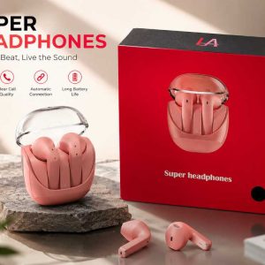 LA Super Headphones Wireless Bluetooth Earbuds with Charging Case | Hi-Fi Sound | Touch Control | Long Battery Life