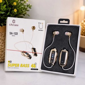 Uteam SA-122 Magnetic Wireless Earphones | Super Bass | Hi-Fi Sound | 48 Hours Battery Backup
