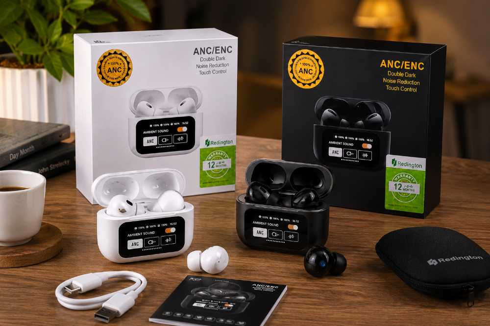 Redington ANC/ENC Wireless Earbuds | Active Noise Cancellation | ENC HD Calling | Touch Control | Long Battery Life - Image 2