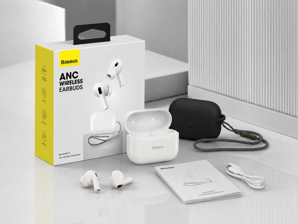 Baseus ANC Wireless Earbuds – Bluetooth 5.4 | Active Noise Cancellation (ANC) | TWS Earphones with Charging Case
