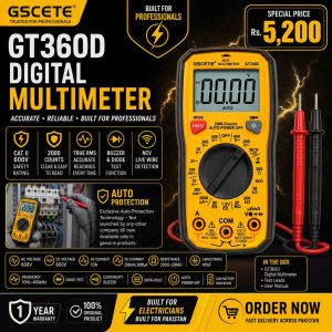 Unity GSCETE GT360D Digital Multimeter – High-Precision Handheld Electrical Testing Meter