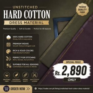 Unstitched Hard Cotton Dress Material