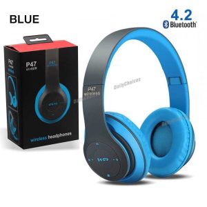 P47 Wireless Bluetooth Foldable Headphones | FM Radio | Stereo Sound | TF Card Support | Rechargeable Headset