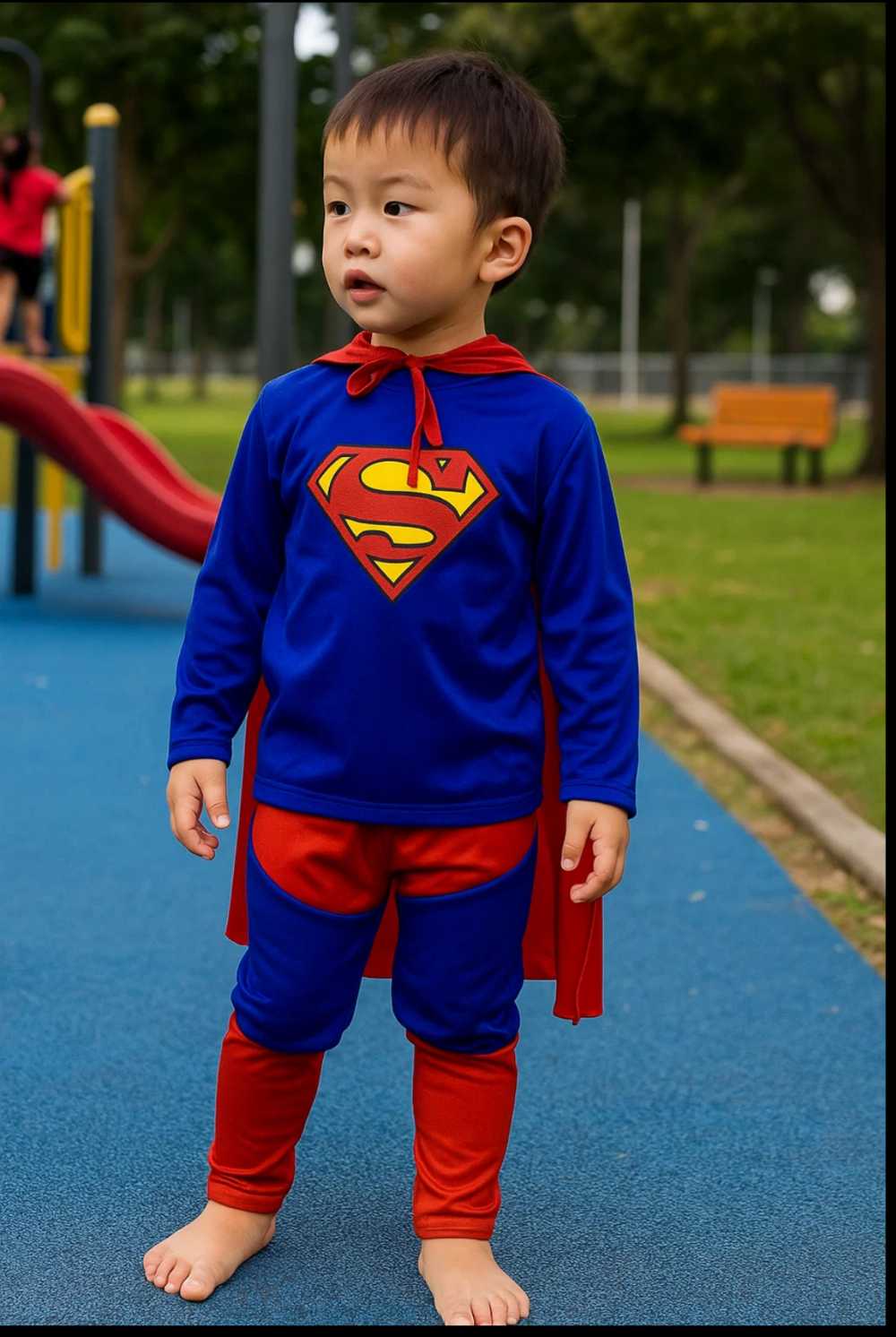 Kids Superman Costume Set – Complete Superhero Dress Up Outfit for Boys & Girls - Image 2