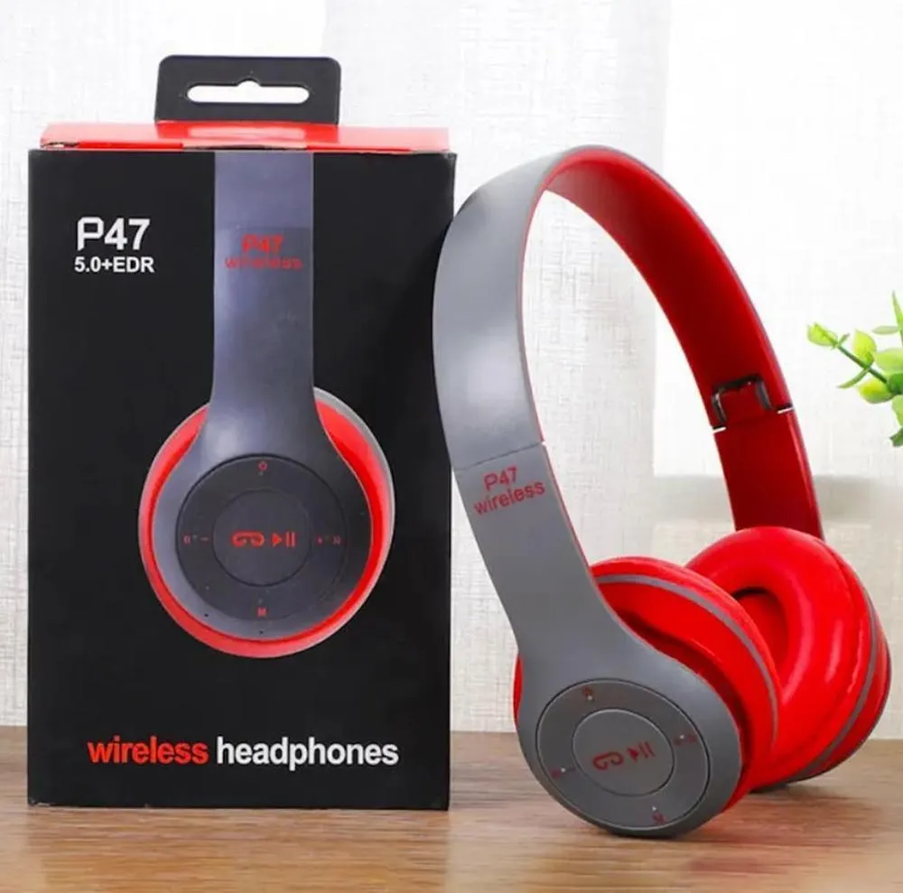 P47 Wireless Headphones Black Fast Charge Battery - Image 3