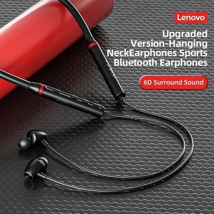 Black Wireless Bluetooth Neckband Earphones - Image 2
