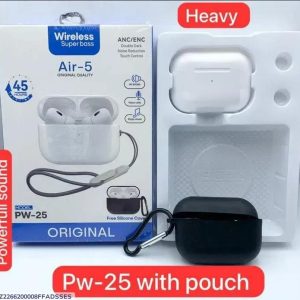 Wi-Fi AirPods PW-25 with Protective Pouch & Waterproof Design