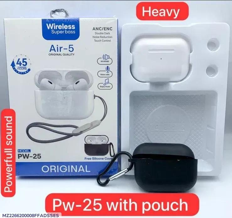 Wi-Fi AirPods PW-25 with Protective Pouch & Waterproof Design