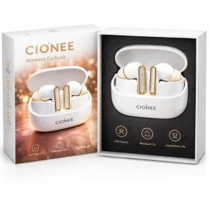 GIONEE True Wireless Earbuds Bluetooth 5.3 with ENC Noise Reduction, Hi-Fi Stereo Sound, Touch Control, USB-C Fast Charging & IPX5 Waterproof