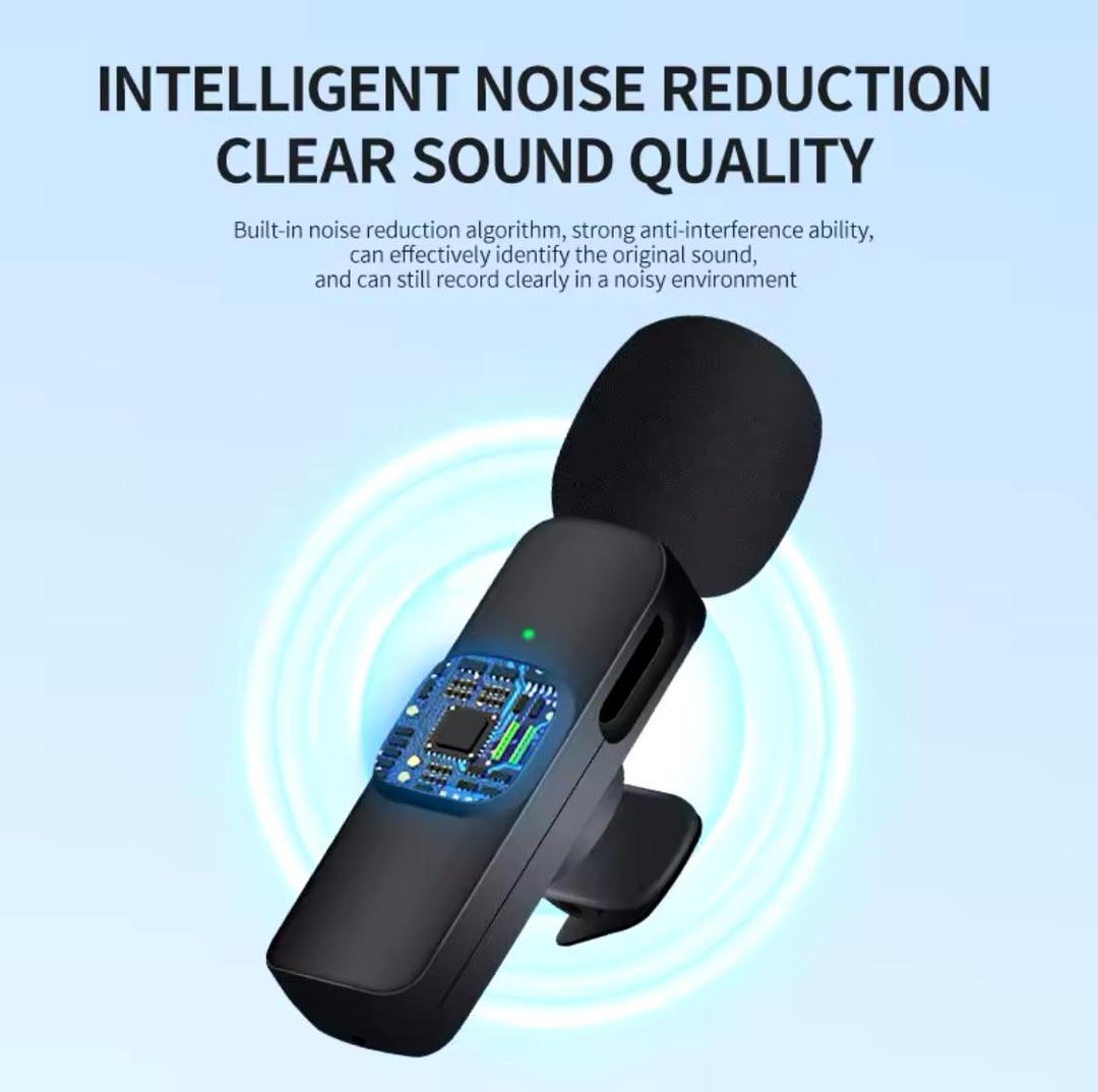 K8 Wireless Mic Black 3-in-1 Bluetooth 5 – Professional Wireless Microphone - Image 6