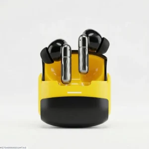 TWS Wireless Earbuds Yellow Black with Charging Case