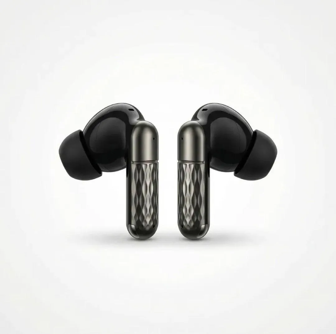 TWS Wireless Earbuds Yellow Black with Charging Case - Image 8