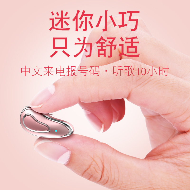 Bluetooth Headset for Women Pink Silver Black 10h Battery - Image 5