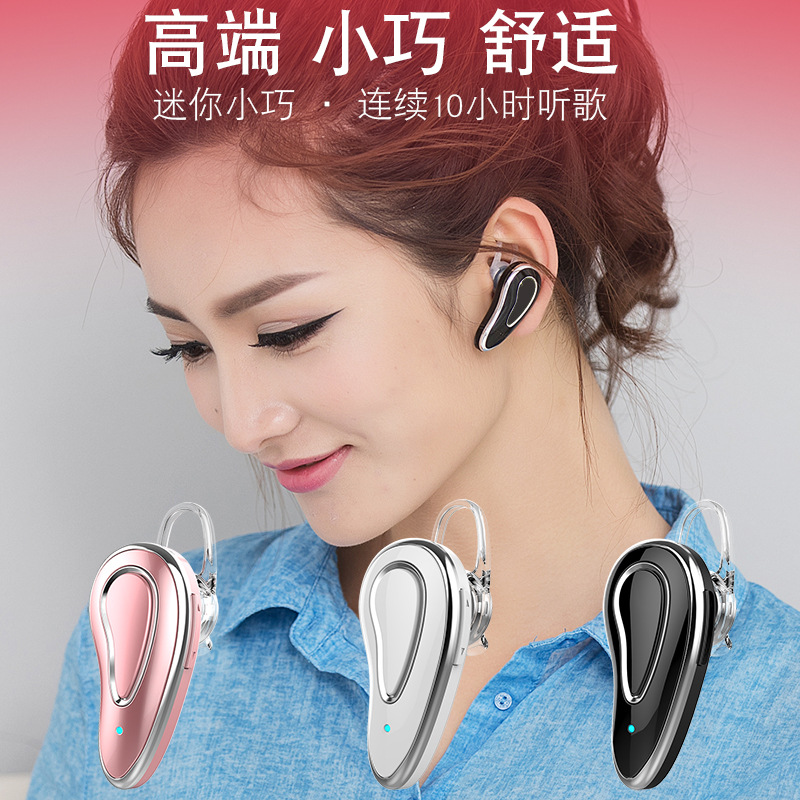Bluetooth Headset for Women Pink Silver Black 10h Battery - Image 4