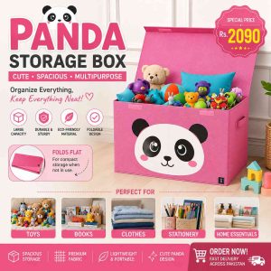 Panda Storage Box – Cute Multipurpose Organizer Box for Toys, Stationery & Home Storage