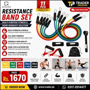 Resistance Band Set – Multi-Purpose Fitness, Strength Training & Home Workout Exercise Bands