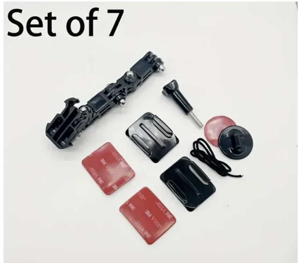 GoPro Helmet Mount â Black Adjustable Action Camera Holder for Motorcycle, Cycling & Outdoor Sports - Image 2