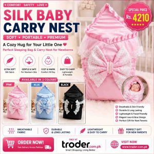 Silk Baby Carry Nest – Soft Portable Baby Sleeping Bag & Carry Nest for Newborns