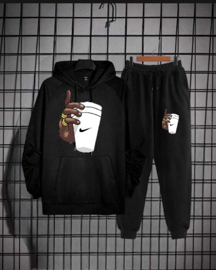 Cup Printed Fleece Tracksuit for Men - Image 2