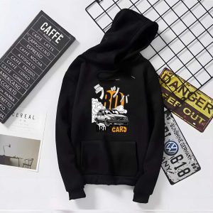 Winter Printed Hooded Sweatshirt