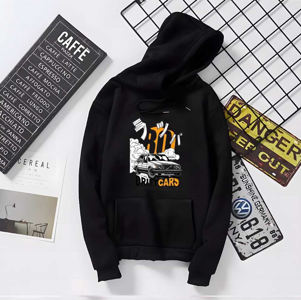 Winter Printed Hooded Sweatshirt